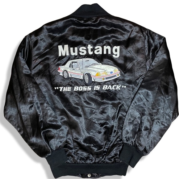 Ford Other - Rare Vintage 80s Ford Mustang Fox Body Satin Bomber Jacket SIZE:S